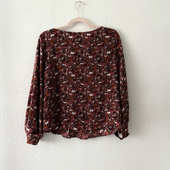 Floral Patterned Long sleeve Cowl Neck Size MP - Picture 3 of 12